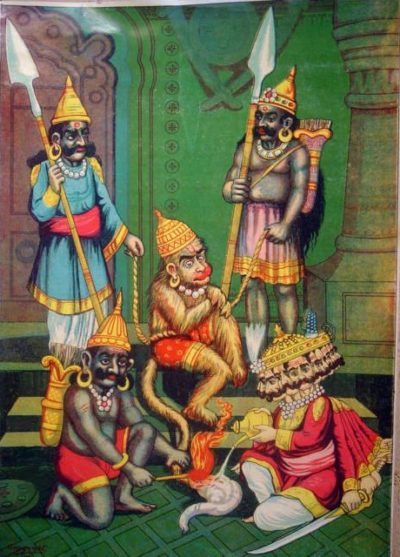 Ravana Sets Hanuman Ji Tail On Fire in Ramcharitmanas